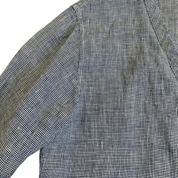 Ines De La Fressange for Uniqlo Sz M 100% Linen Button-down Shirt Blouse Navy - Picture 10 of 16